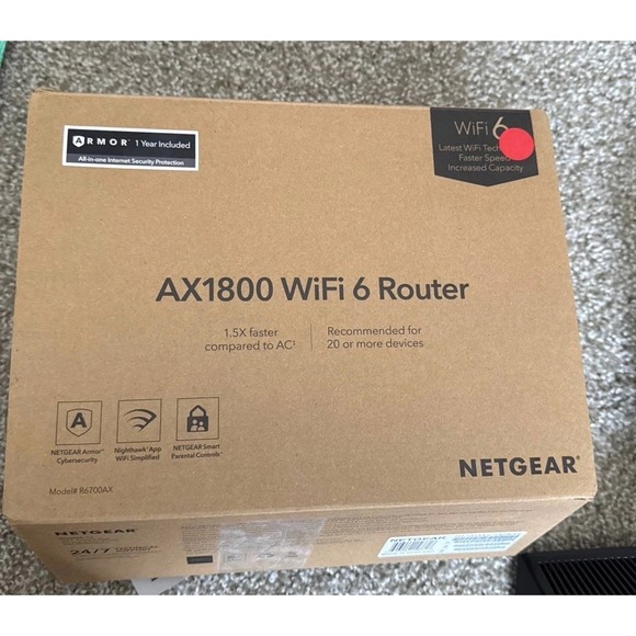 NETGEAR 4-Stream WiFi 6 Router (R6700AX) AX1800 - Picture 4 of 13